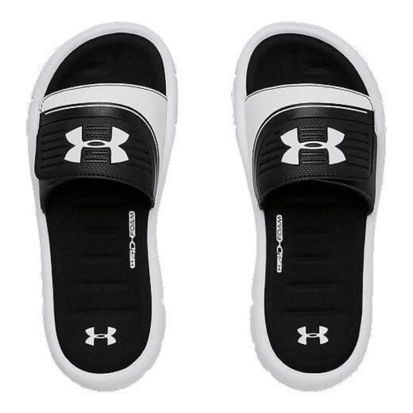 BRAND NEW youth boy girl under armour mercenary x slides / slippers size 1Y - Picture 1 of 6